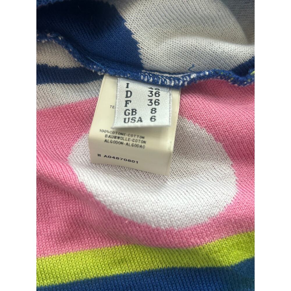 Boutique Moschino 2017 Neon Dot Knit Tank Mini Dress Size 6 - Picture 4 of 8